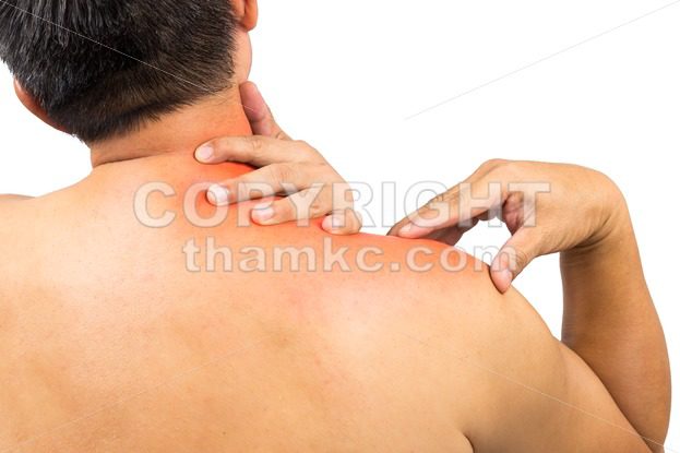 neck, pain, sore, inflammation, man
