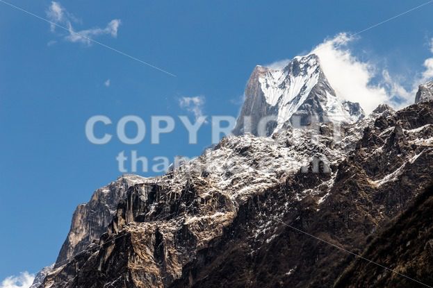 nepal, machapuchare, mountain, annapurna, travel, hiking, scenic