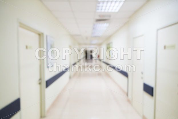 Defocused hospital corridor - ThamKC Royalty-Free Photos