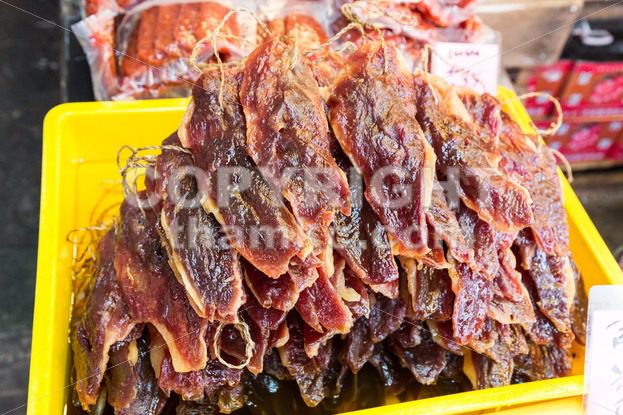 Heap of Chinese preserved waxed pork - ThamKC Royalty-Free Photos
