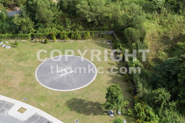 Helipad for helicopter landing within greenery - ThamKC Royalty-Free Photos