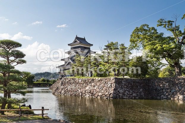 Matsumoto castle against blue sky during summer - ThamKC Royalty-Free Photos