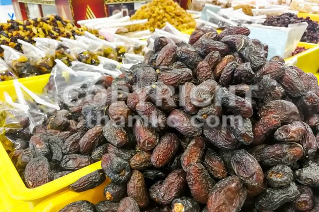 Dates on sale at bazaar for Muslim iftar break fast - ThamKC Royalty-Free Photos