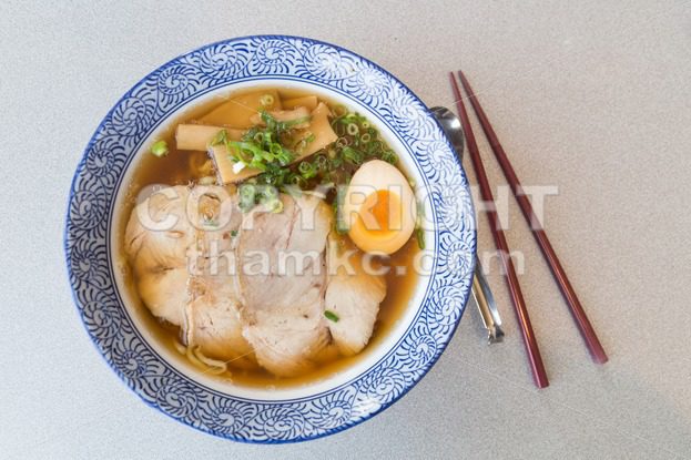 Delicious authentic Japanese Ramen with Pork and Egg in bowl - ThamKC Royalty-Free Photos