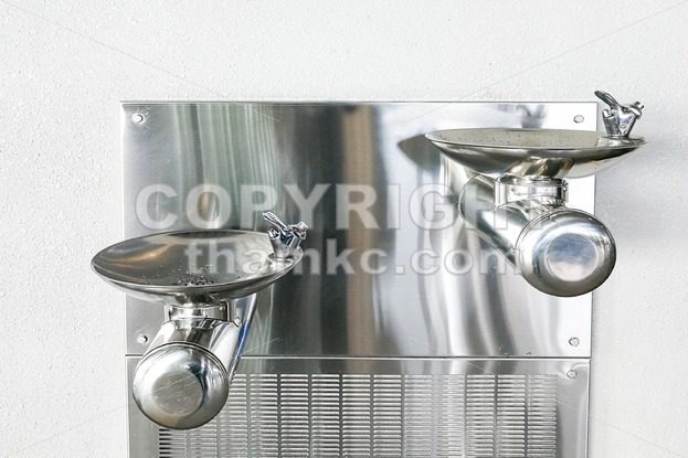 Filtered water cooler dispenser station facility at public area - ThamKC Royalty-Free Photos