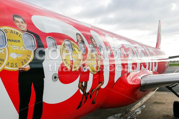 KUALA LUMPUR, Malaysia, June 25, 2017:  AirAsia Berhad is a Malaysian low-cost airline headquartered near Kuala Lumpur, Malaysia. It is the largest airline in Malaysia by fleet size and destinations - ThamKC Royalty-Free Photos
