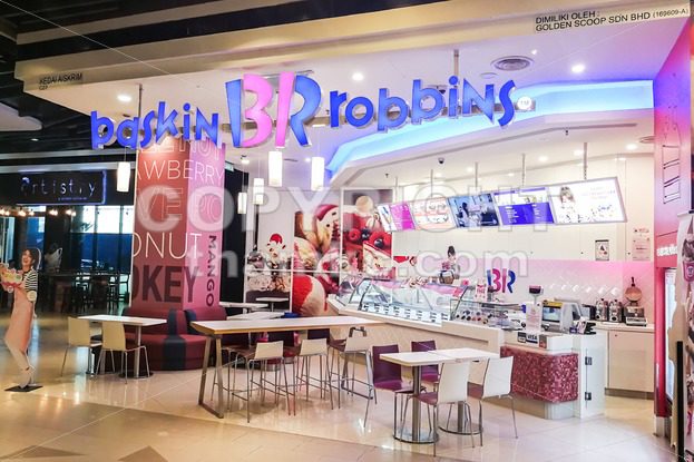KUALA LUMPUR, Malaysia, June 25, 2017: Baskin-Robbins is the world’s largest chain of ice cream specialty shop restaurants. - ThamKC Royalty-Free Photos