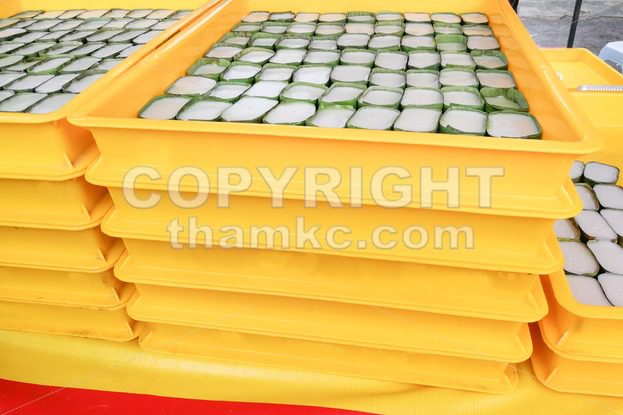Trays of tepung pelita, popular sweet dessert in Malaysia - ThamKC Royalty-Free Photos