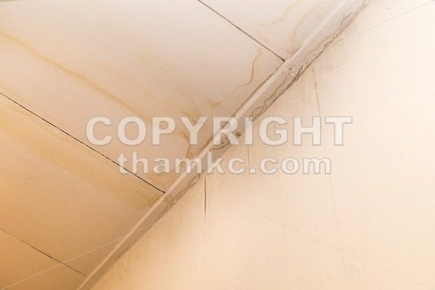 Roof leakages results ugly water mark on ceiling - ThamKC Royalty-Free Photos